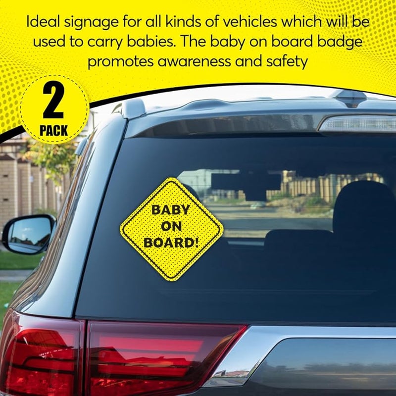 Baby On Board Car Sticker 2 Pack Text Only Durable Adhesive Weatherproof Easy Apply Remove - Image 4